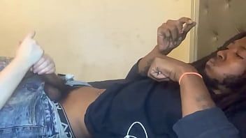 Play Step sisters massage my dick to help relax me