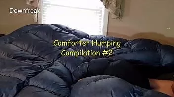 Play Puffy fetish down comforter humping compilation #2 lots of cum